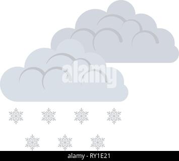 Schnee Symbol. Flache Farbgestaltung. Vector Illustration. Stock Vektor