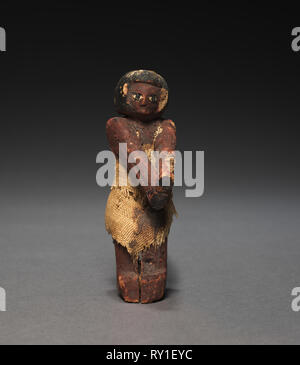Sitzt Modell Sailor, C. 2.000 bis 1.000 v. Chr.. Ägypten, Mittleres Reich, späte 11. Dynastie (2040-1980 v. Chr.) bis zum frühen 12. Dynastie (1980-1951 v. Chr.). Lackiert, Sycamore fig; Durchschnitt: 11 cm (4 5/16 Zoll Stockfoto