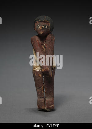 Sitzt Modell Sailor, C. 2.000 bis 1.000 v. Chr.. Ägypten, Mittleres Reich, späte 11. Dynastie (2040-1980 v. Chr.) bis zum frühen 12. Dynastie (1980-1951 v. Chr.). Lackiert, Sycamore fig; Durchschnitt: 11 cm (4 5/16 Zoll Stockfoto
