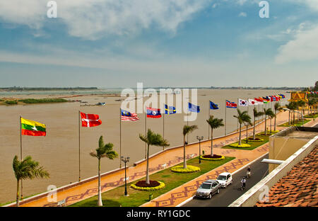 Blick von der FCC, Phnom Penh Stockfoto