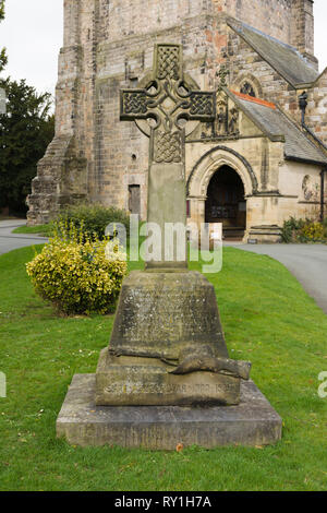 Die Boer war Memorial in St. Oswalds Kirche yard Oswestry comememorating Lance Corporal James Kenyon der Könige Shropshire leichte Infanterie Stockfoto