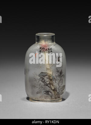 Schnupftabak Flasche, 1644-1912. China, Qing Dynastie (1644-1911). Glas; gesamt: 7 cm (2 3/4 in Stockfoto