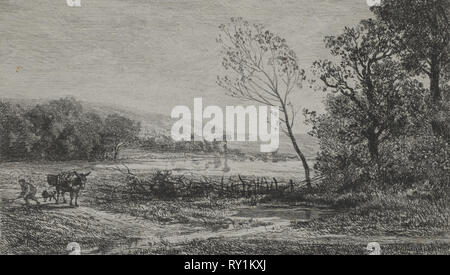 Herbst, 1848. Charles François Daubigny (Französisch, 1817-1878). Ätzen; Blatt: 14,9 x 23,1 cm (5 7/8 x 9 1/8 in.); Bild: 11,7 x 20,1 cm (4 5/8 x 7 15/16 in Stockfoto