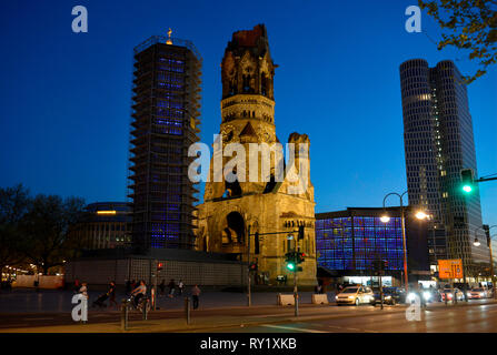 Gedächtniskirche, Breitscheidplatz, Charlottenburg, Berlin, Deutschland Stockfoto