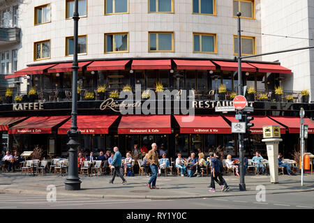 Cafe Reinhard, Hotel Bristol, Kurfürstendamm, Charlottenburg, Berlin, Deutschland Stockfoto