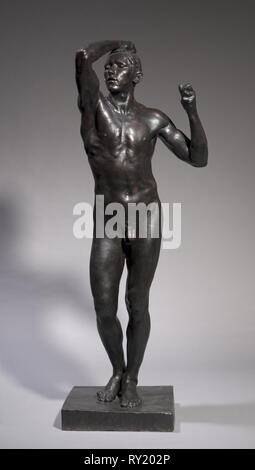 Das Alter der Bronze, 1875-1876. Auguste Rodin (Französisch, 1840-1917). Bronze; mit Fuß: 182,2 x 66,4 x 47 cm (71 3/4 x 26 1/8 x 18 1/2 in. Stockfoto