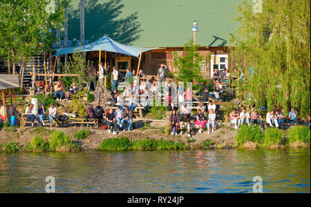 Holzmarkt, Holzmarktstrasse, Friedrichshain, Berlin, Deutschland Stockfoto