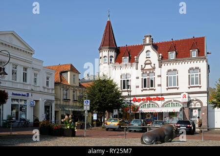 Alter Markt, Jever, Niedersachsen, Deutschland. | Alter Markt, Jever, Niedersachsen, Deutschland. Stockfoto