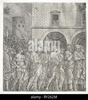 Die Triumphe von Caesar: Die Senatoren, 1400. Schule von Andrea Mantegna (Italienisch, 1431-1506). Gravur Stockfoto