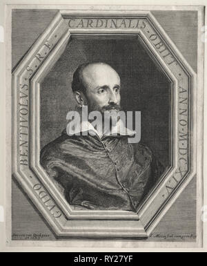 Kardinal Guido Bentivoglio, der Apostolische Nuntius am Hof von Louis XIII. Jean Morin (Französisch, 1600-1650). Ätzen Stockfoto