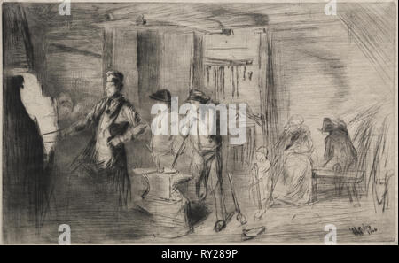 Die Schmiede, 1866. James McNeill Whistler (American, 1834-1903). Drypoint Stockfoto