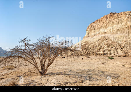 Qeshm Insel in der Straße von Hormuz, südlichen Iran, im Januar 2019 genommen, hdr genommen Stockfoto