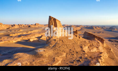 Dasht-e Lut Wüste in den östlichen Iran im Januar 2019 genommen, hdr genommen Stockfoto