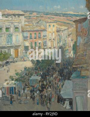 Anzeigen eines südlichen französischen Stadt. Childe Hassam, American, 1859-1935. Datum: 1910. Abmessungen: 65,1 x 52,4 cm (25 5/8 x 20 5/8 in.). Öl an Bord. Herkunft: USA. Museum: Das Chicago Art Institute. Stockfoto