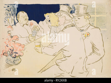 Die irische und amerikanische Bar, Rue Royale, 1896. Henri de Toulouse-Lautrec (Französisch, 1864-1901). Lithographie Stockfoto