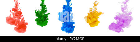 Abstrakte Farbe splash Collection Stockfoto