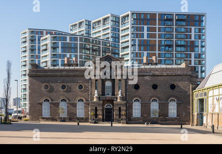 Moderne Apartments in Sanierung von Royal Arsenal in Woolwich Stockfoto