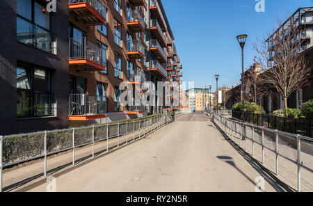 Moderne Apartments in Sanierung von Royal Arsenal in Woolwich Stockfoto