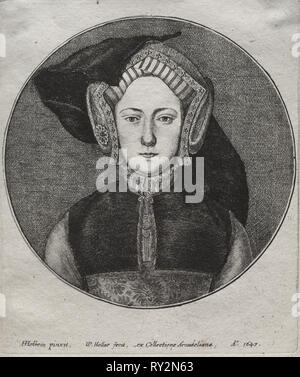 Katharina von Aragon, 1647. Wenzel Hollar (Böhmische, 1607-1677). Ätzen Stockfoto