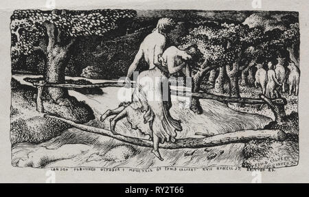 Die Sintflut, 1829. Edward Calvert (British, 1799-1883). Lithographie Stockfoto