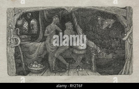 Die Chamber-Idylll, 1829. Edward Calvert (British, 1799-1883). Holzstich Stockfoto