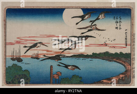 Vollmond über Takanawa, aus der Serie bekannte Orte im Osten der Hauptstadt, C. 1831. Ando Hiroshige (Japanisch, 1797-1858). Farbe holzschnitt; Blatt: 23,6 x 36,9 cm (9 5/16 x 14 1/2 in. Stockfoto