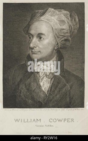 William Cowper, 1802. William Blake (British, 1757-1827). Gravur Stockfoto