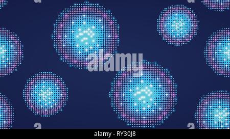 Neon Licht Partikel, nahtlose Muster. Nahtlose Urlaub, Stoff, Abdeckung, Ad, Mode Muster Neon-effekt Stock Vektor