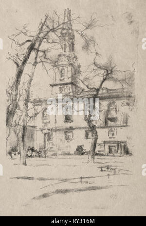 St. Giles-in-the-Fields, 1896. James McNeill Whistler (American, 1834-1903). Lithographie Stockfoto