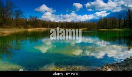 Kleiner See in Sasbach am Kaiserstuhl in Deutschland Stockfoto