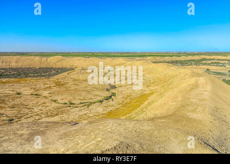 Maria Turkmenistan Gyaur Kala Stadtmauer Festung der Zoroastrier Stockfoto