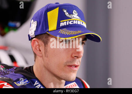 Maverick Vinales (SPA) von Movistar Yamaha MotoGP, Pressekonferenz nach Pramac Motorrad Grand Prix Deutschland, Sachsenring, Deutschland Am 15. Juli 2018 Stockfoto