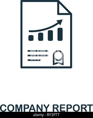 Symbol "Bericht des Unternehmens. Kreative element Design vom Risikomanagement icons Collection. Pixel Perfect Unternehmen Bericht Symbol für Web Design, Apps, Software Stock Vektor