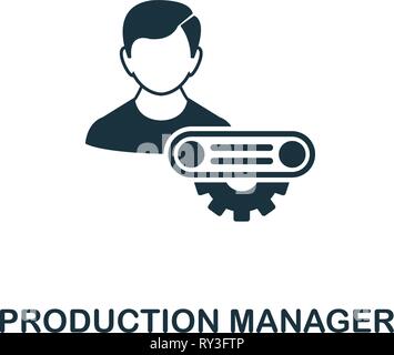 Production Manager Symbol. Kreative element Design vom Risikomanagement icons Collection. Pixel Perfect Production Manager Symbol für Web Design, Apps Stock Vektor