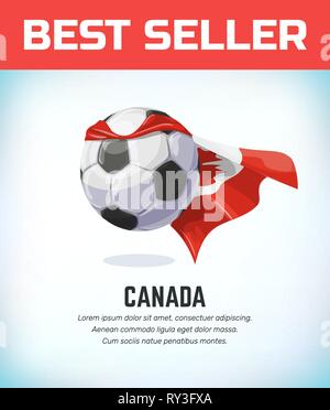 Kanada Fußball oder Fussball. Fußball-Nationalmannschaft. Vector Illustration Stock Vektor