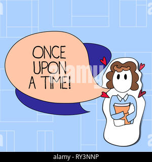 Handschrift text Einmal. Konzeptionelle Foto erzählen Geschichte Märchen Geschichte Historisches Ereignis Roman Stockfoto