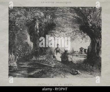 Fantasy, 1836. Paul Hüet (Französisch, 1803-1869). Lithographie Stockfoto