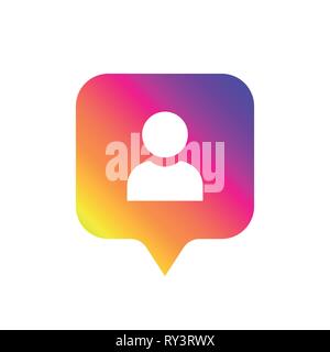 Social media Anmeldung Symbol, Symbol. Anhänger instagram. Vector Illustration. EPS 10. Stock Vektor