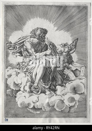 Die vier Evangelisten: Hl. Matthäus, C. 1518. Italien, 16. Gravur Stockfoto