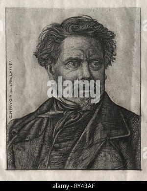 Benjamin Fillon, Literat, 1862. Charles Meryon (Französisch, 1821-1868). Ätzen Stockfoto