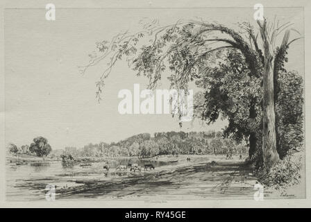 Richmond, 1871. Maxime Lalanne (Französisch, 1827-1886). Ätzen Stockfoto