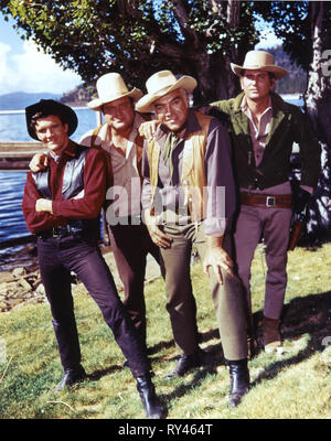 VOGEL, Blocker, GREENE, Landon, Bonanza, 1959 Stockfoto