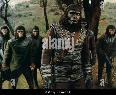 Allgemeine APE SZENE, Schlacht um den Planet der Affen, 1973 Stockfoto