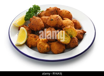 Hausgemachte Hush Puppies, Southern Food, Frittierter cornbread Kugeln Stockfoto