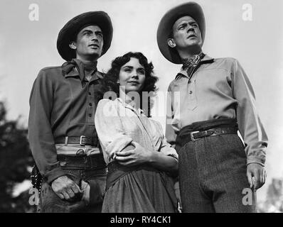 PECK, Jones, COTTEN, DUELL IN DER SONNE, 1946 Stockfoto