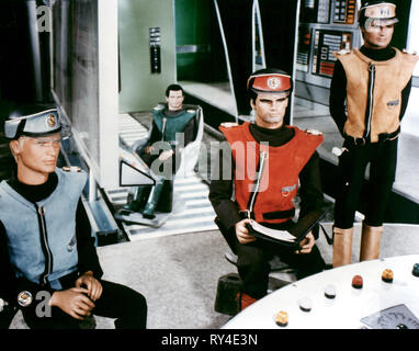 Blau, Grün, Rot, Ocker, Captain Scarlet, 1967 Stockfoto