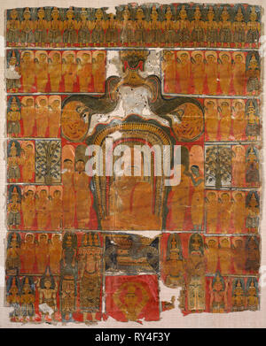 Seligen Herrn Buddha, 1700. Ceylon, Kandy, 18. Tinte und Farbe auf Papier; gesamt: 57,8 x 48,3 cm (22 3/4 x 19 in Stockfoto