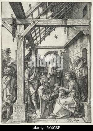 Die Anbetung der Könige, 1511. Albrecht Dürer (1471-1528). Holzschnitt Stockfoto