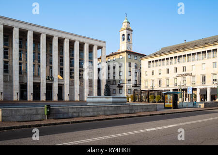 BERGAMO, Italien - 19 Februar 2019: Palast der Freiheit auf der Piazza della Liberta in Bergamo Stadt. Bergamo ist die Hauptstadt der Provinz Bergam Stockfoto