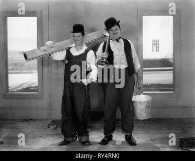 LAUREL und Hardy, den letzten Schliff, 1928 Stockfoto
